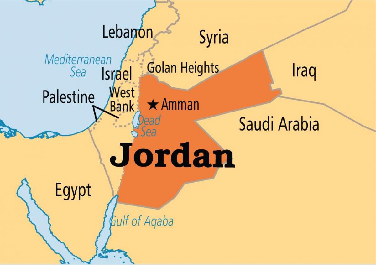 Йорданія розташування карті 