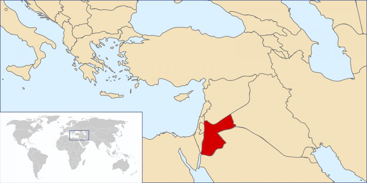 Йорданія на карті світу