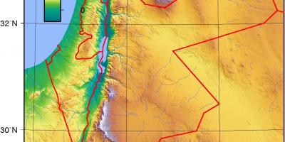 Карта топографічна Йорданії