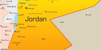 Карта Йорданії на Близькому Сході