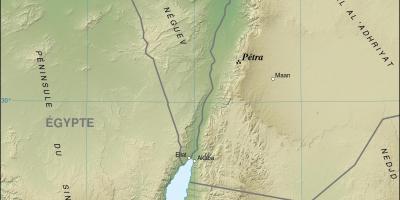 Карта Йорданії Петра показує