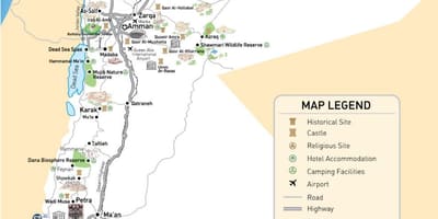 Карта аеропорти Йорданії 